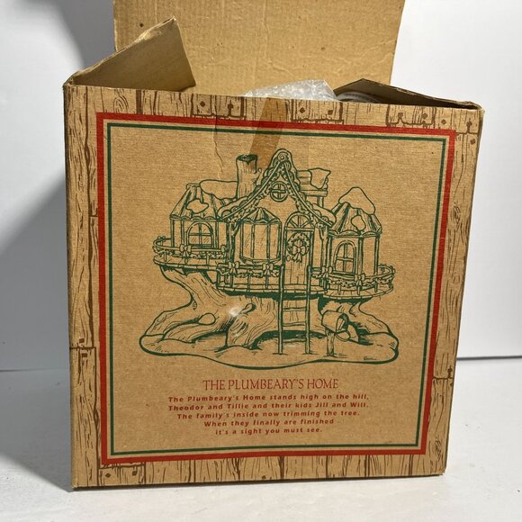 Hollybeary USA Plumbeary Home Christmas Village Decoration 1995 WORKS - Picture 7 of 12